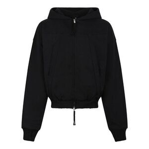 THOM KROM Zip-Front Hooded Bomber Jacket Men BLACK Outerwear